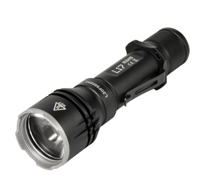 Pocket tactical flashlight- compact, lightweight and portable convenience, 1,400 lumens and throw 802 meters