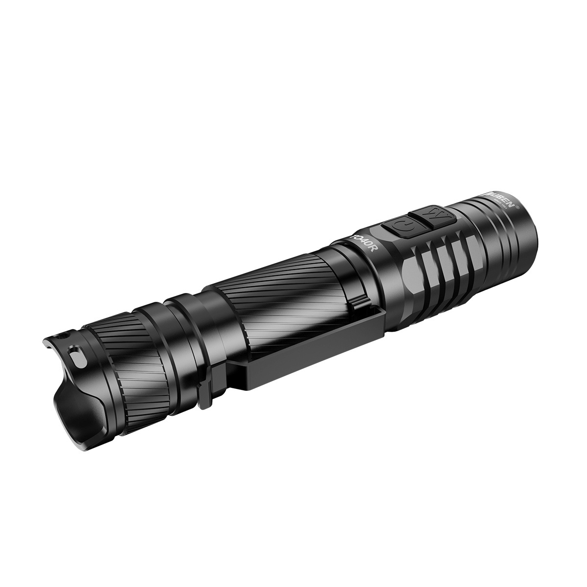 WUBEN TO40R Tactical LED Flashlight XP-L-V6 LED Bulbs 1200 Lumens USB Rechargeable IPX8 Waterproof with 18650 Li-Battery TO40R