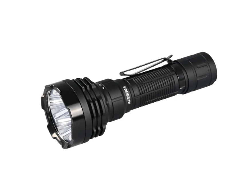 P18 Quad-Core Tactical Flashlight,Utilizing 4X SFT40 LEDs with a max output of 5000lumens and 629meters