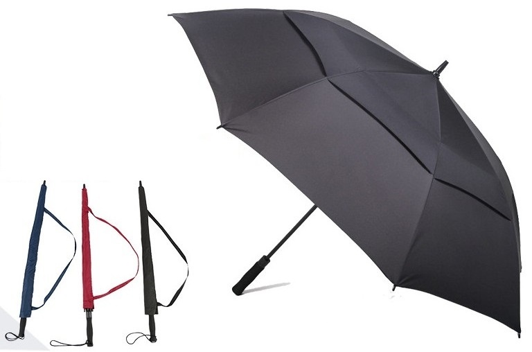 Big size Double Layer Windproof Fiberglass Good quality umbrella