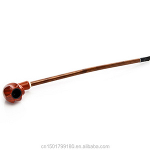 EKJ-5529L Long Shape 410mm Bakelite Wood Smoking Pipe Resin Tobacco Wooden Pipe Smoking Accessories