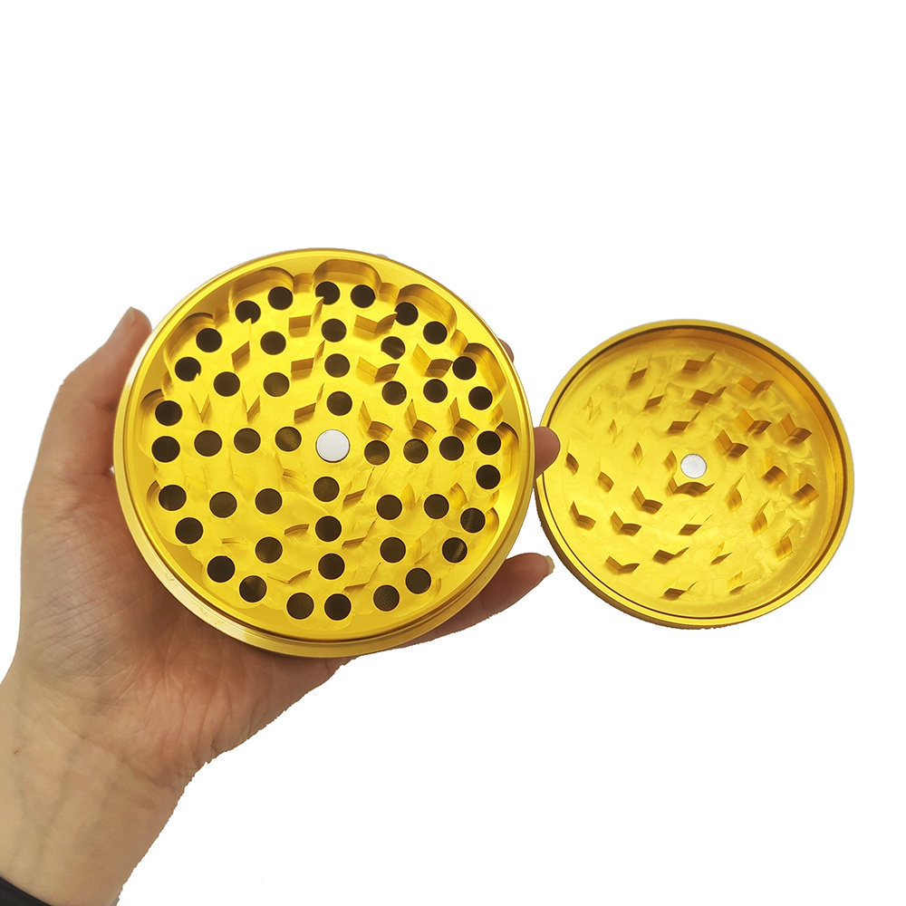 Wholesale 100mm Large Grinder Custom Logo Good Quality Aluminum Herb Grinder Smoke Crush Metal Grinders smoking accessories