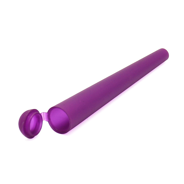 Wholesale New Pocket Matte Color Plastic 120mm Cone Tube Holder Smell Proof Airtight Custom Cigarette Storage