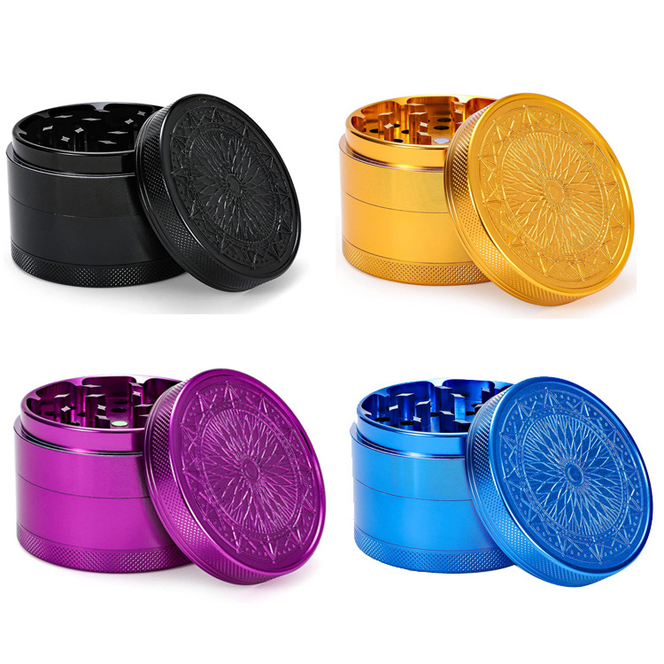 2023 New Pretty Pink 63mm Aluminum Herb Grinder Custom Logo Metal Manual Spice Grinder Smoking Accessories