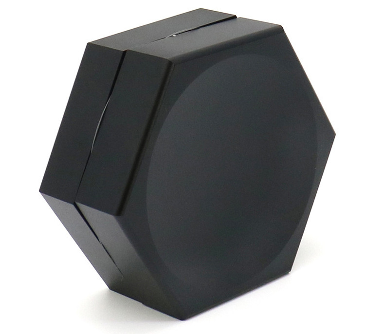 2024 New Powerful Hexagon Black 63mm Aluminum Herb Grinder 2 Parts Custom Spice Grinder Smoking Accessories Wholesale