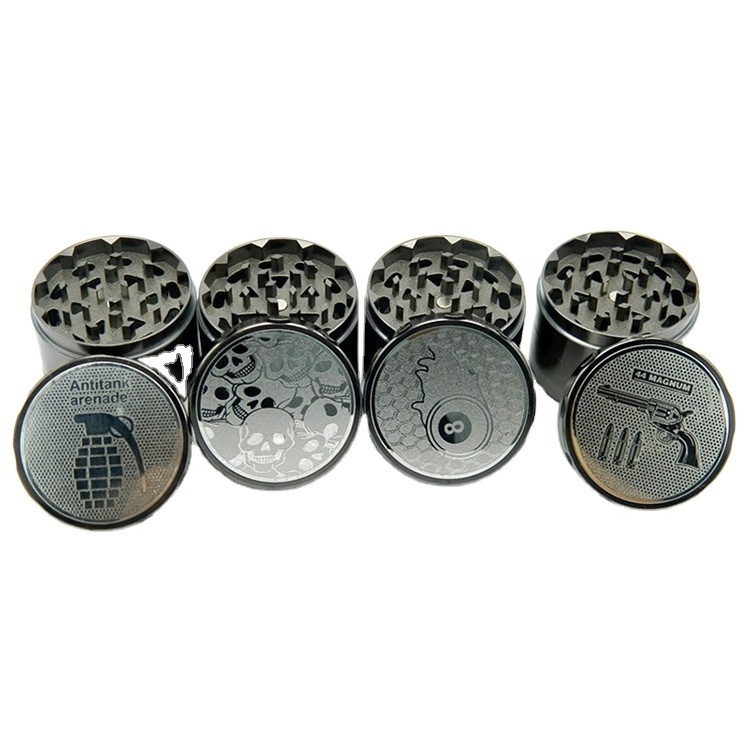 4 Parts Stainless Steel Metal Zinc Alloy Herb Grinder 52mm  Smoking Herb Grinder Tobacco Crusher Accessories