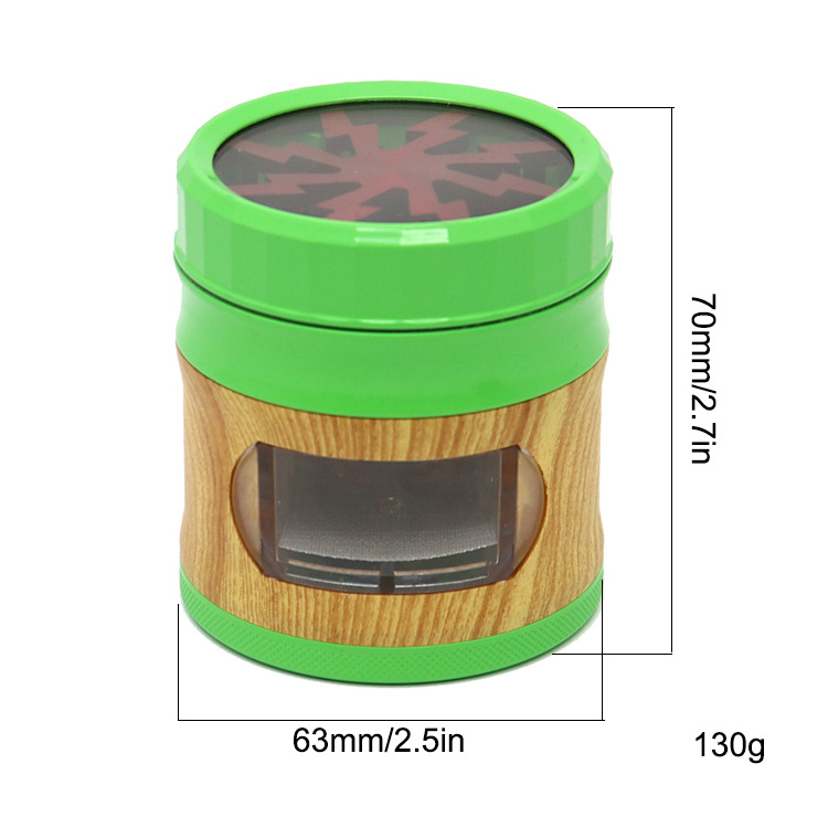 New Pretty Lady 63mm Aluminum Herb Grinder With Drawer Manual Metal Spice Grinder Machine Smoke Shop Wholesale