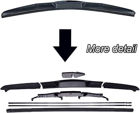 World Best Selling Products Car Wiper Blade Blade Black HY Universal Wiper Blades Rubber Refill 12