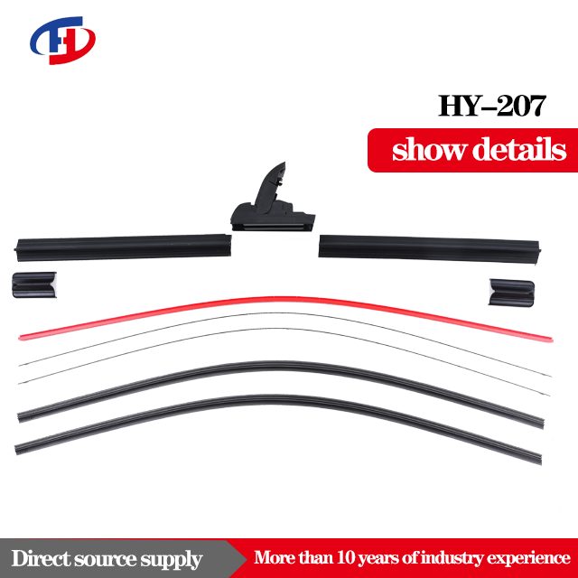 6mm high quality 14-28 Inches window windshield bone frame wiper blades rubber strip refills