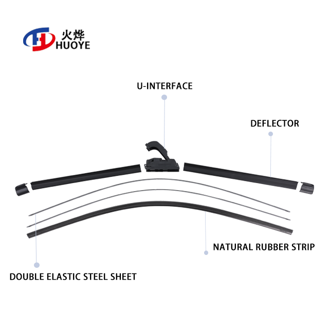 All Season Car Accessories Auto Parts Universal Car Wiper Blade J-Hook Soft Frameless Rubber Car Windshield Wipers