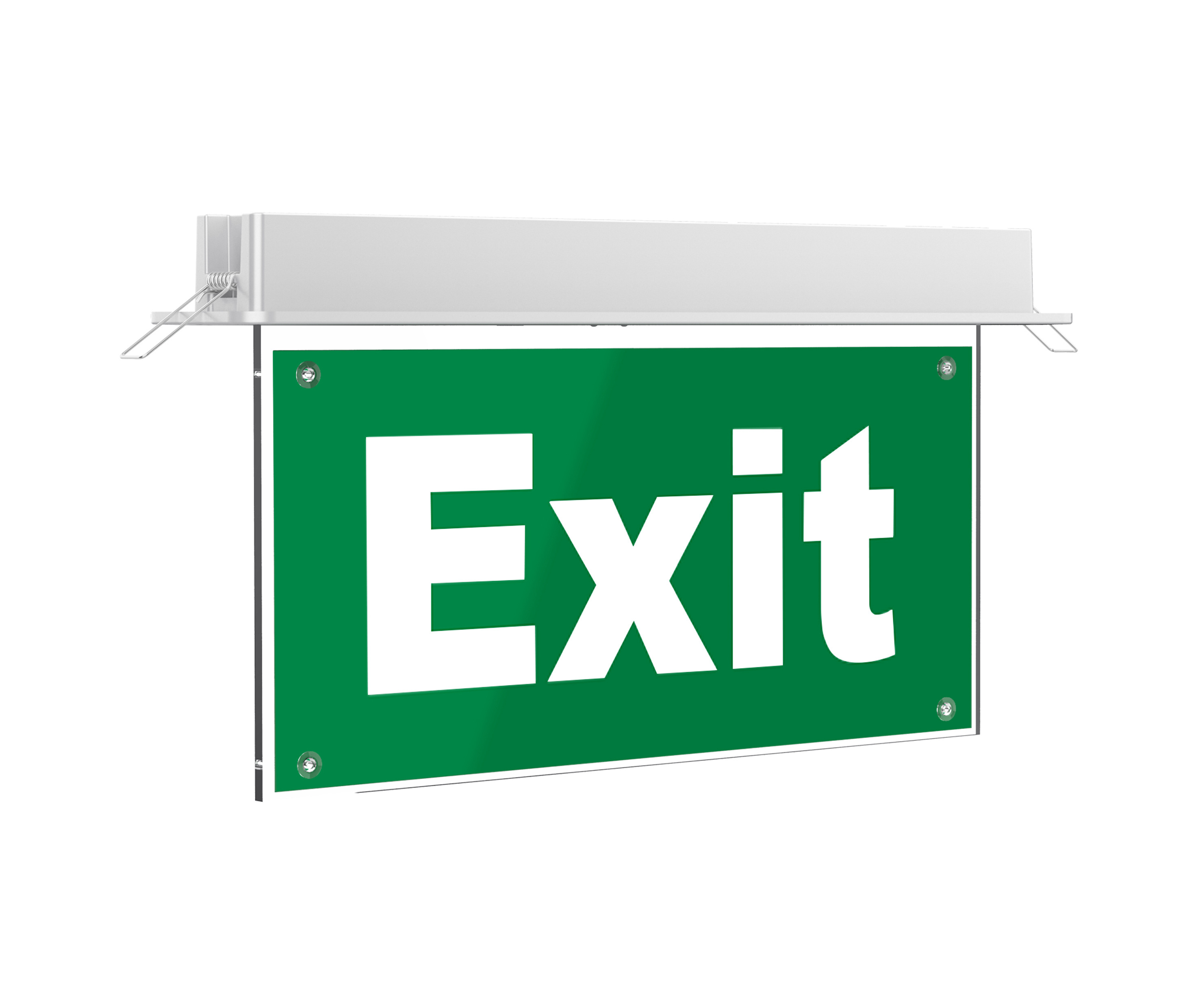 Double Sided Romania Italy Greece Spain Turkey Salida Saida De Emergencia Luz Recessed Led Emergency Exit Sign