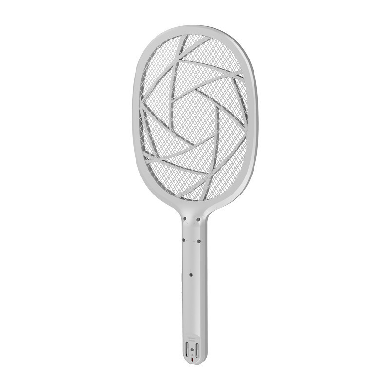 Rechargeable Electric fly swatter with foldable plug &COB LED Portable Racket bug mosquito killer swatter