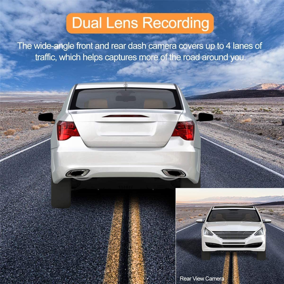 1080P Wifi Front And Rear Dual Lens Dash Camera Mini 360 degrees Spin Hidden Cam Car DVR 1440p/2k Car Black Box Night Vision