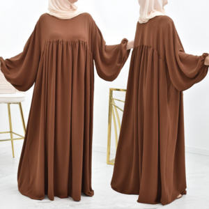 Wholesale High Quality Dubai Solid Color Modest Abaya Plus Size Muslim Women Dress Kaftan Long Sleeve Jazz Crepe Casual Abaya