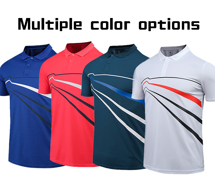 Brand Polyester Short Sleeve Blank Slim Stand Collar Shirt Polo Shirt