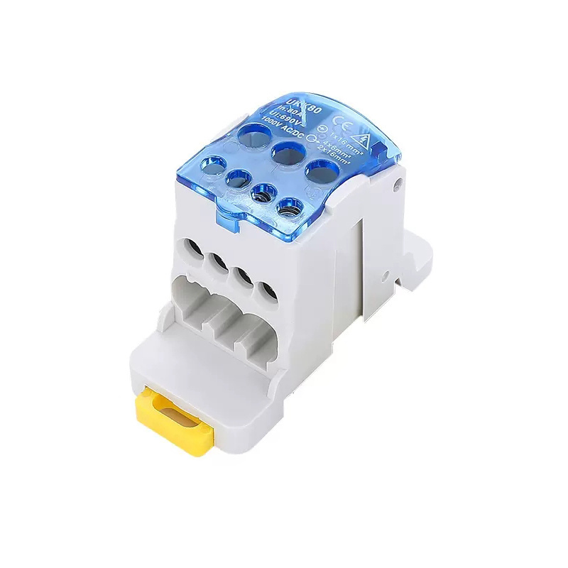 One in Several Out Power Distribution Block UKK Terminal Block Wire Electrical Connector Junction Din Rail Distribution Block