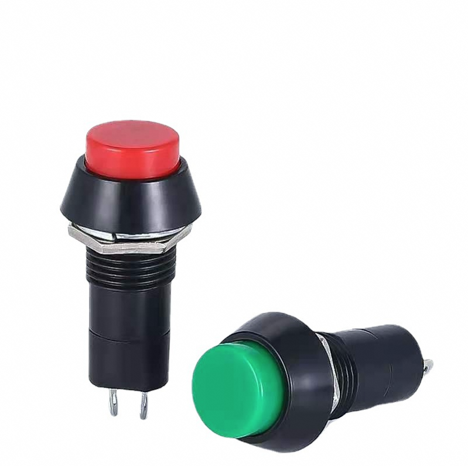 Non-illuminated 16mm momentary On-Reset plastic push button switch with round button 3A 250VAC