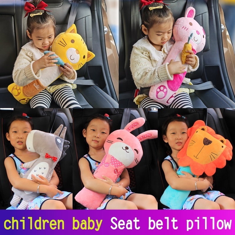 Super soft plush material quality animal Stuffed toy Children Prevent neck wear and tear Car seat belts pillow