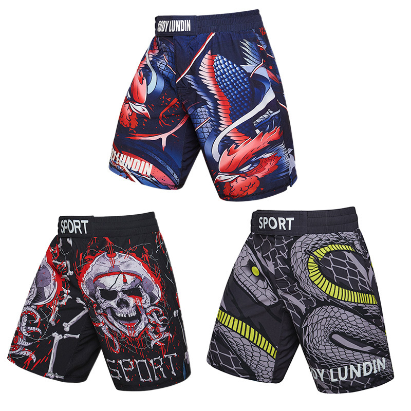 Custom Men's Quick Dry Printed Short Pants Sports Grappling BJJ Martial Arts MMA Shorts