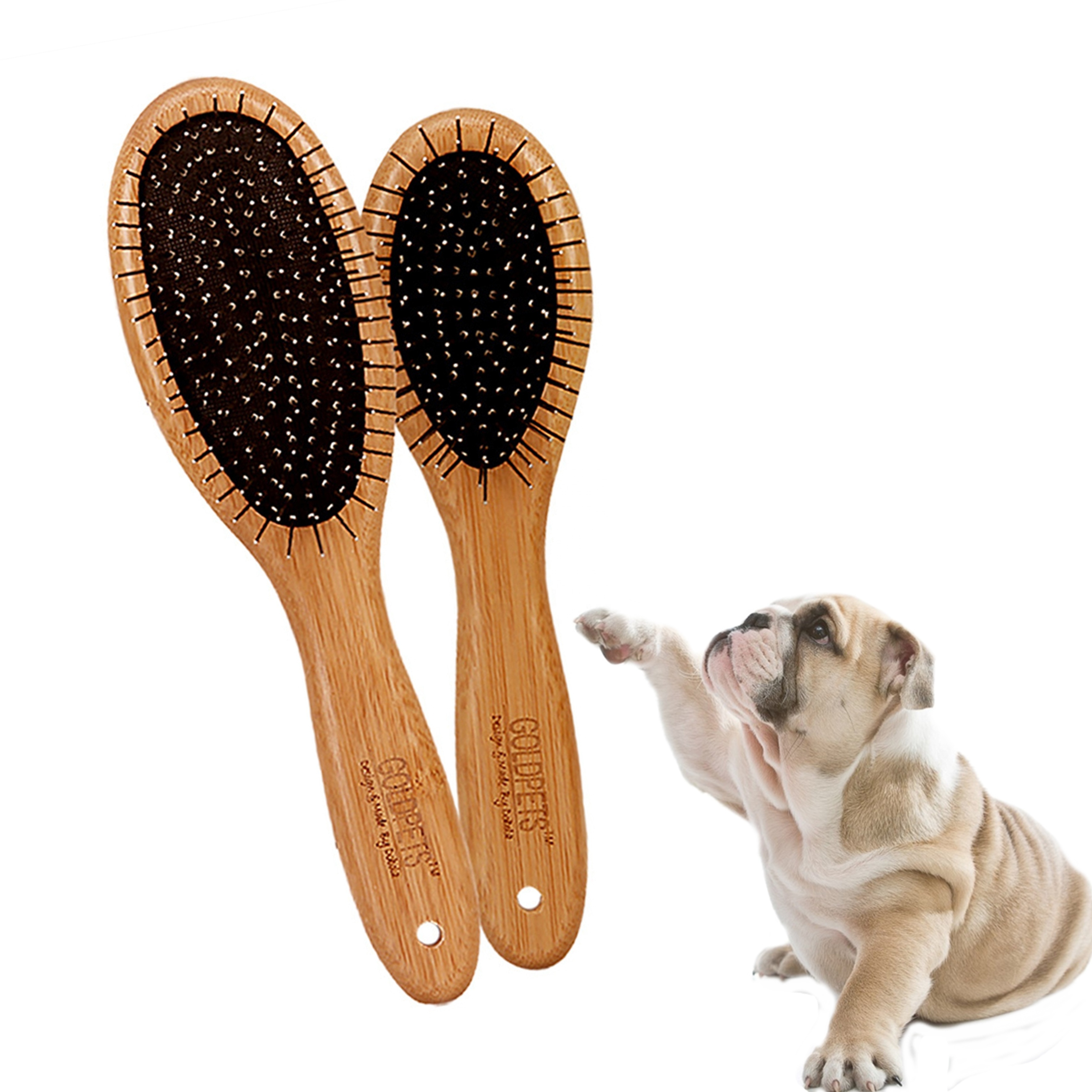 ODM Cepillo Para Perro M 60x220mm 70g Mascotas Cepillo Stainless Slicker Pin Steel Massage Brush Dog Grooming Pet Brush