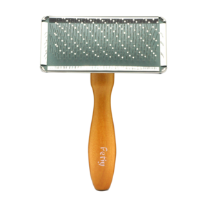 Baoli OEM Spazzola Peli 90x130mm Pet Slicker Brush Wooden Handle Cat Tick Bamboo Daily Grooming Cleaning Cat Dog Slicker Brush