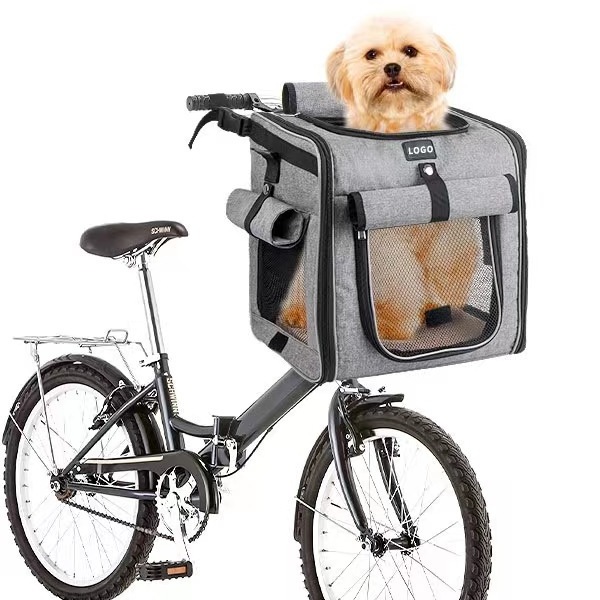 Expandable Foldable 4 Open Doors Mesh Windows Bicycle Bike Basket Carrier Travel Bag Cat Dog Pet Carrier Backpack