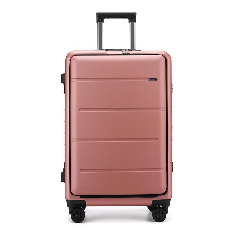 PC Durable Lightweight Luggage with TSA Lock Suitcase Spinner Wheels Cross Stripe Luggage Sets 18in/20in/24in