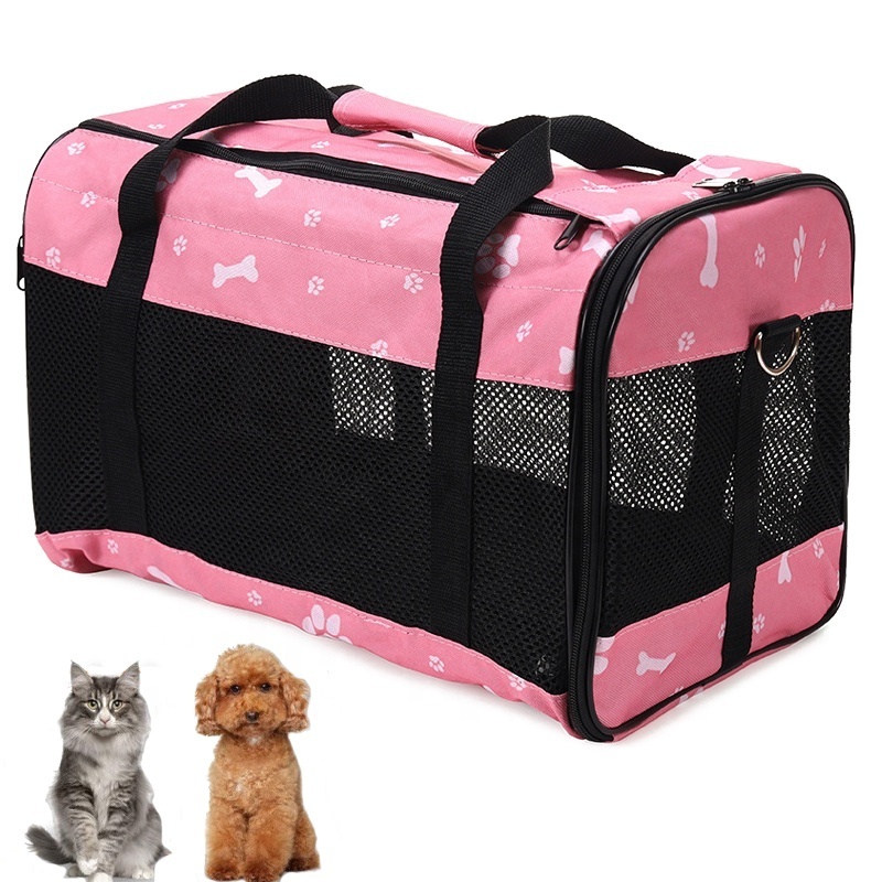 Wholesale Custom Large Capacity Foldable Travel Portable Breathable Cat Bag Dog Bag Pet Carriers Pet Cages Carriers