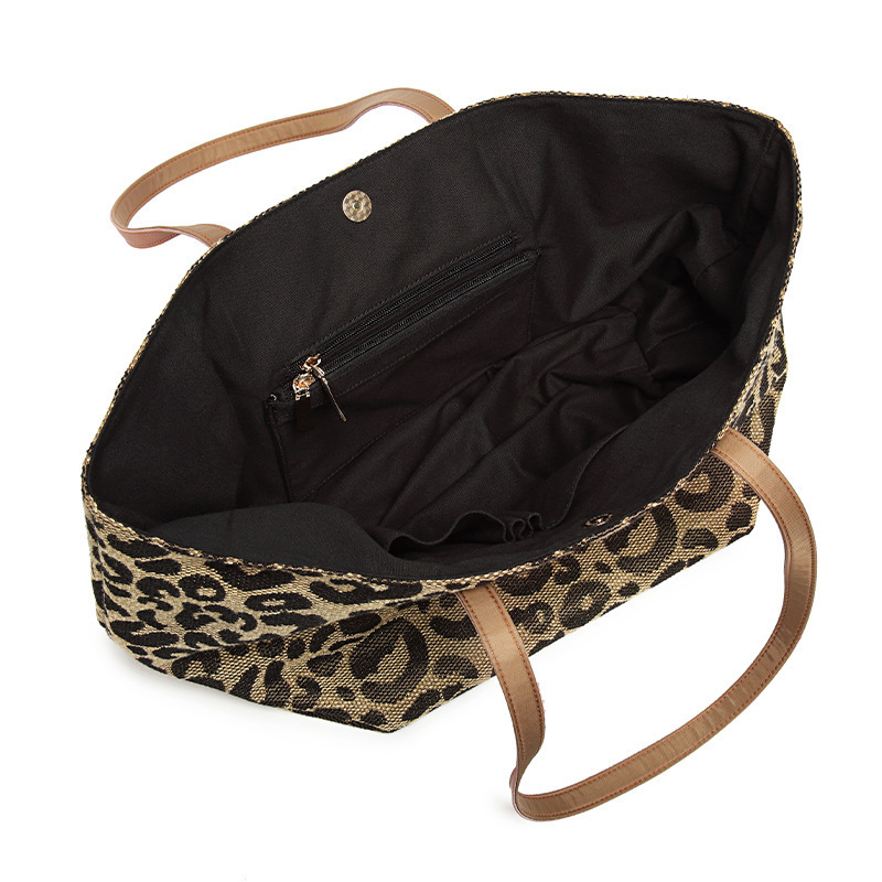 Fashion Leopard Print Portable Shoulder Underarm Tote Bag Trendy 2024 Handbags Wholesale Designer Inspired