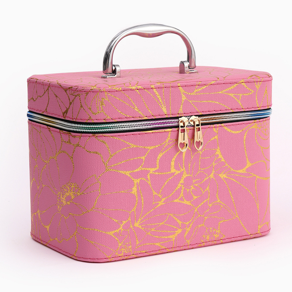 PU make up box big large makeup trolley bags with compartments vanity bag cosmetic case