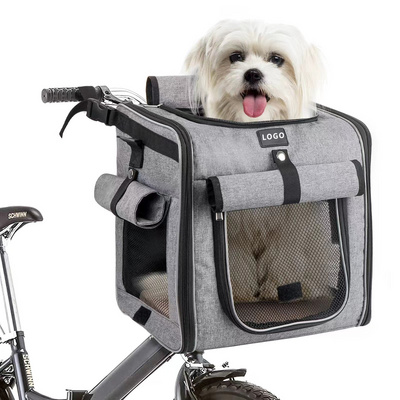 Expandable Foldable 4 Open Doors Mesh Windows Bicycle Bike Basket Carrier Travel Bag Cat Dog Pet Carrier Backpack