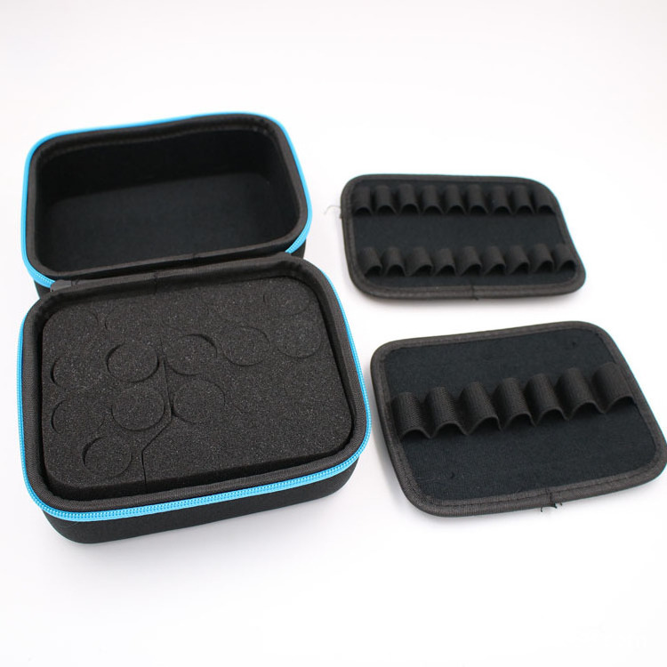 Premium Universal Soft Storage Protects Hard Shell Eva Carrying 15ml Essential Oil Roller Case For Up To 19 Bottles