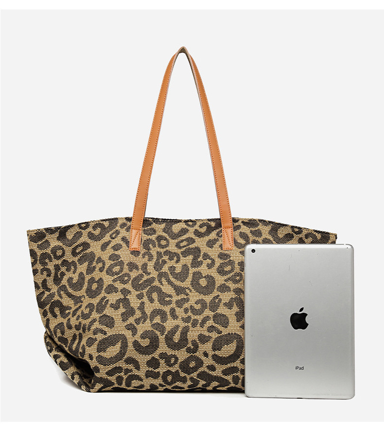 Fashion Leopard Print Portable Shoulder Underarm Tote Bag Trendy 2024 Handbags Wholesale Designer Inspired