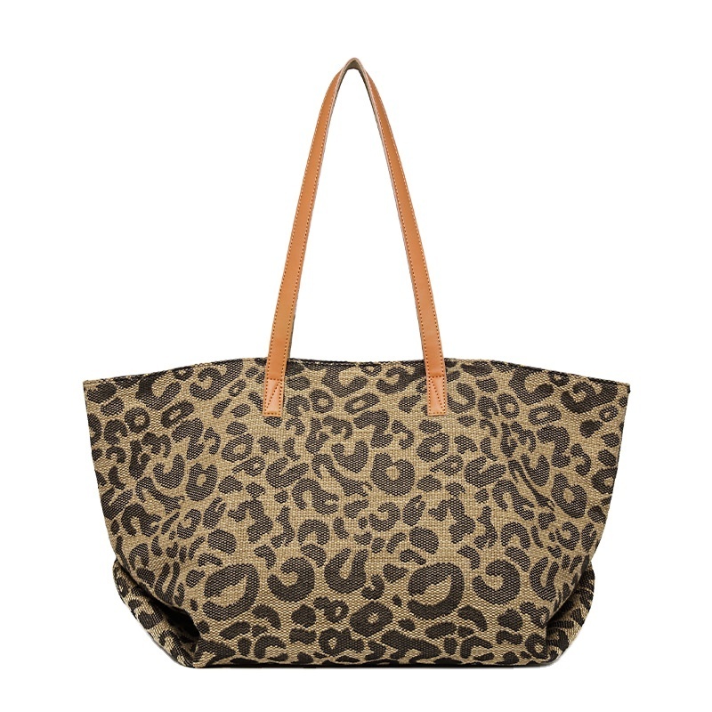 Fashion Leopard Print Portable Shoulder Underarm Tote Bag Trendy 2024 Handbags Wholesale Designer Inspired