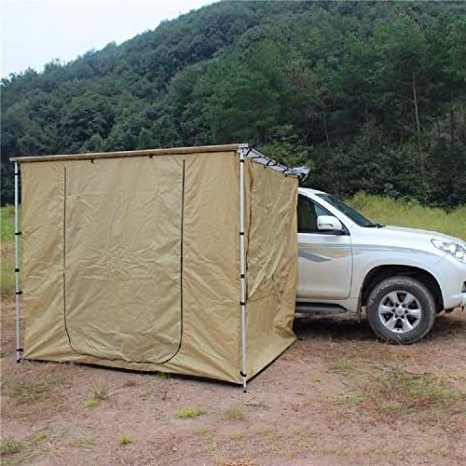 Car Side Awning Tent 2.5*3M Car Side Awning with Side Wall Shelter Room for Vehicle, Roof Top Tent Camping