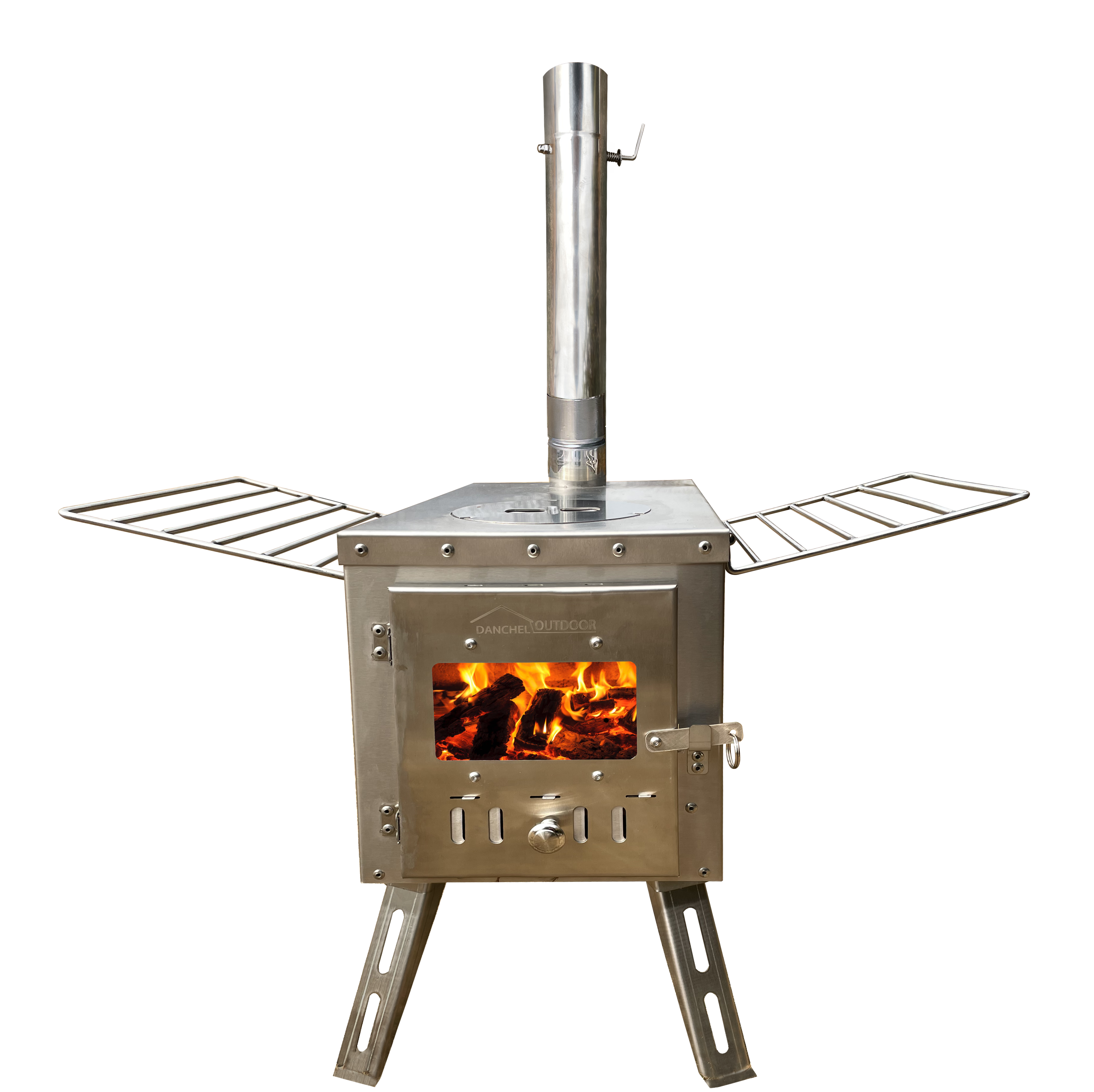 stainless steel portable camping wood tent stove for bell tent india tipi hot tents