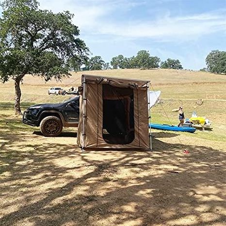 Car Side Awning Tent 2.5*3M Car Side Awning with Side Wall Shelter Room for Vehicle, Roof Top Tent Camping