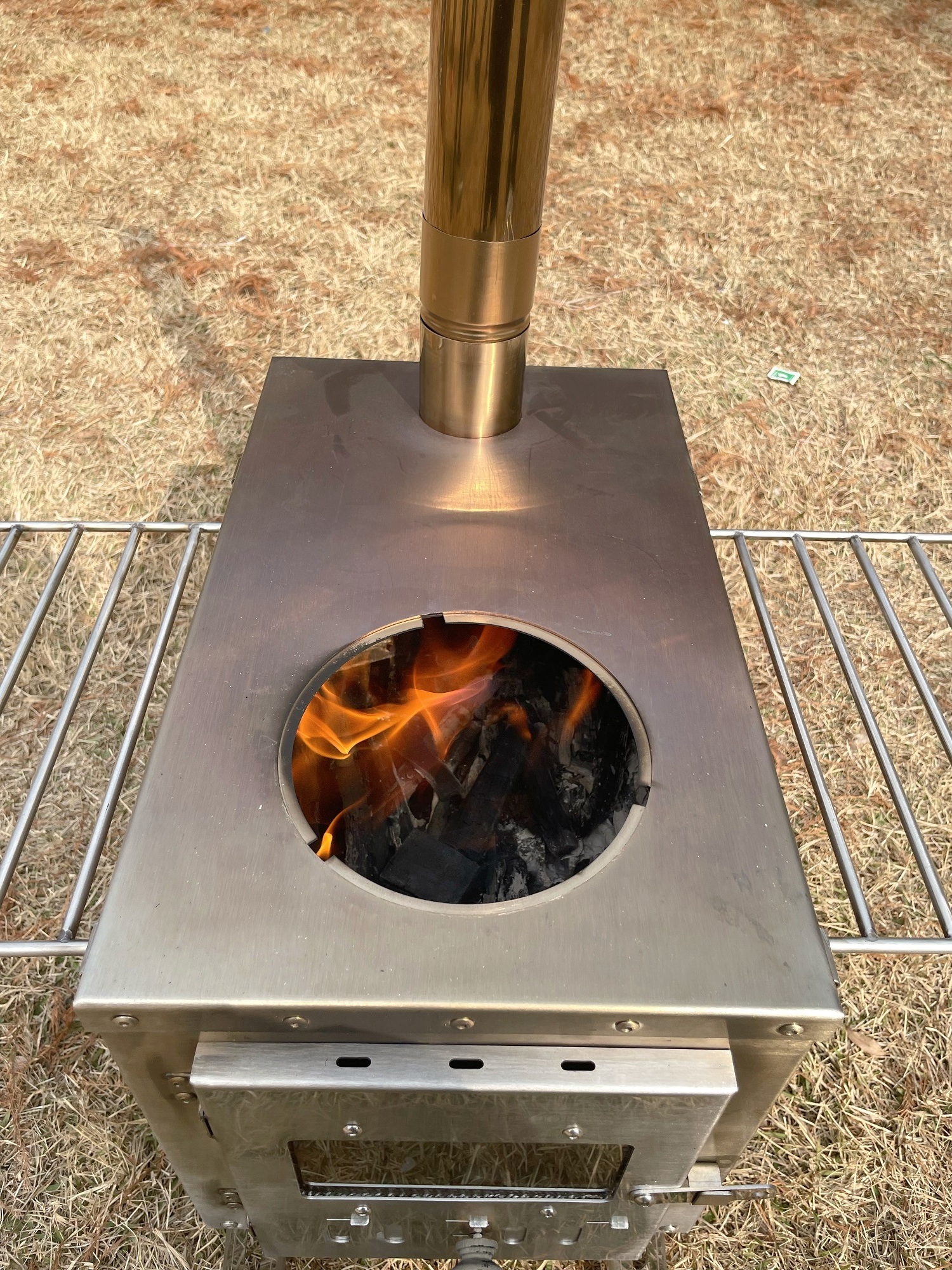 DANCHEL OUTDOOR Tent Wood Stove Stainless Steel outdoor portable picnic equipment smokeless folding stove