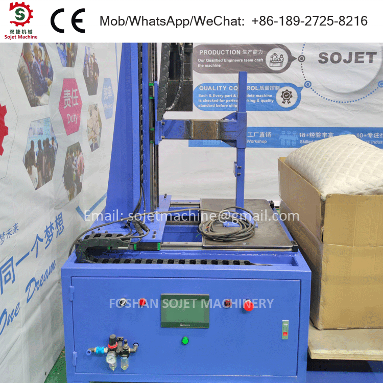 Pillow pressing carton packing machine for home textile factory