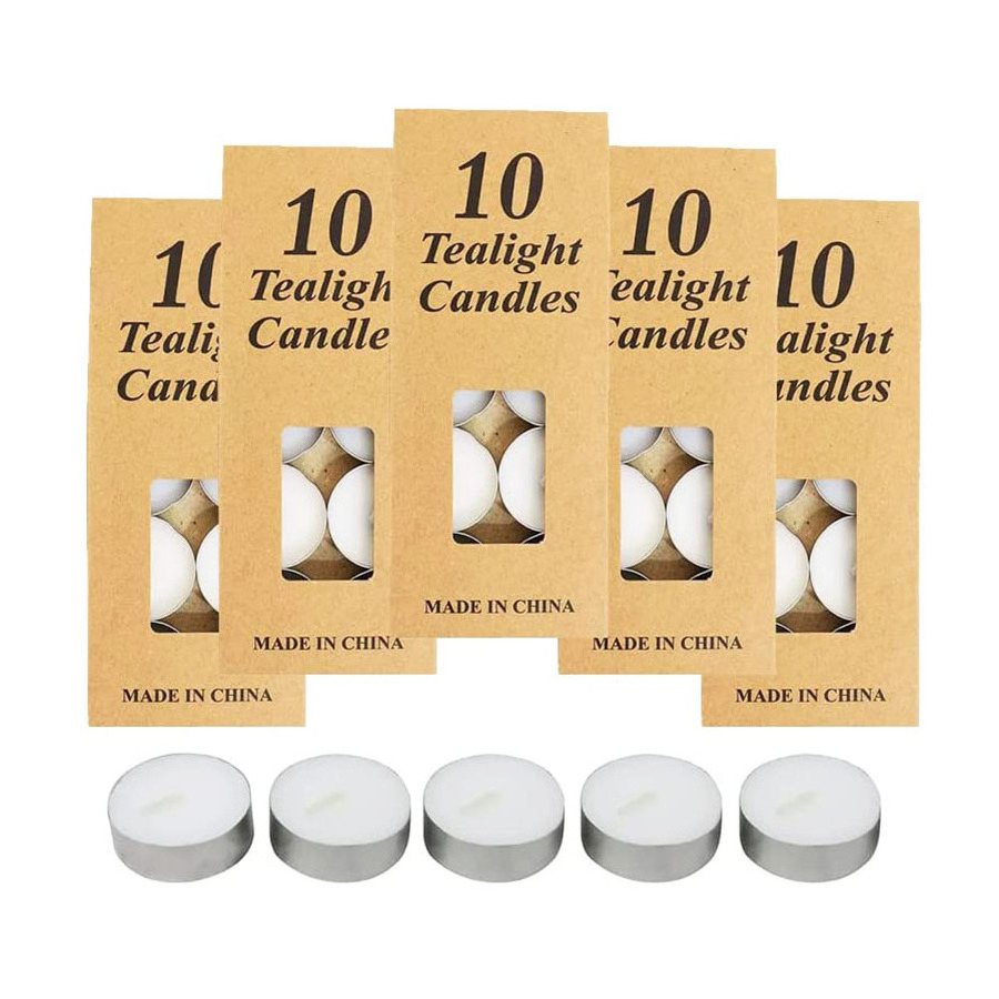 Candle factory 4Hour 10pcs red color box packing tea light candle