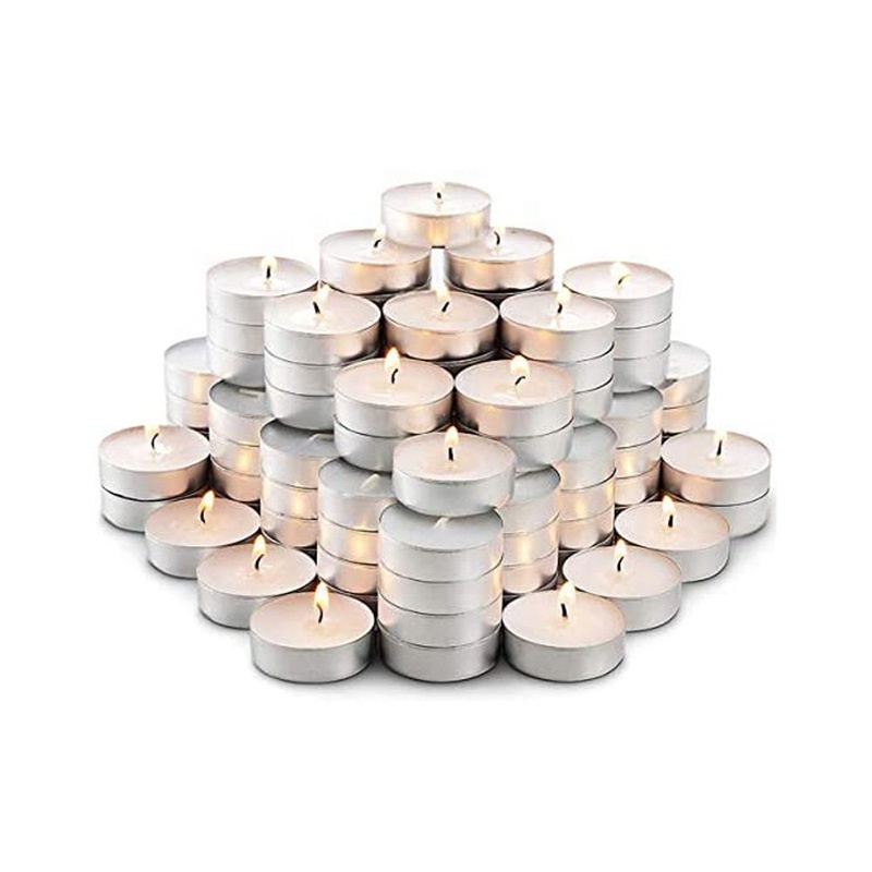 4 hours Unscented White Mini Paraffin Tealight Candle Tea Light Candles / Tealights