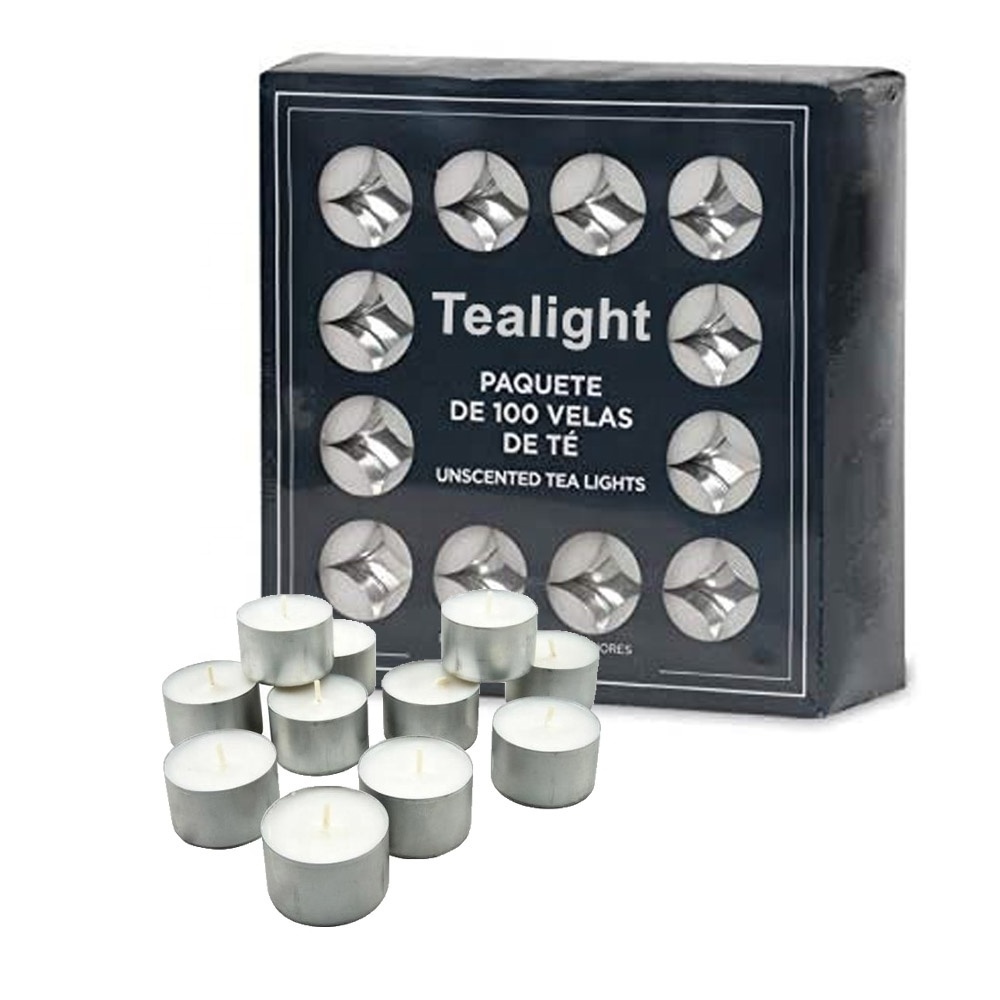 Tea lights 200 pack unscented 6 hour white tealight small candle