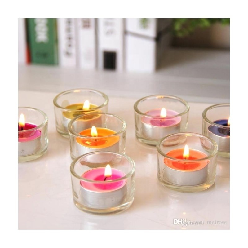 Filled / poured Tea Lights 4 Hours Color Tealight Scented  Plastic Cup Tealight Candles