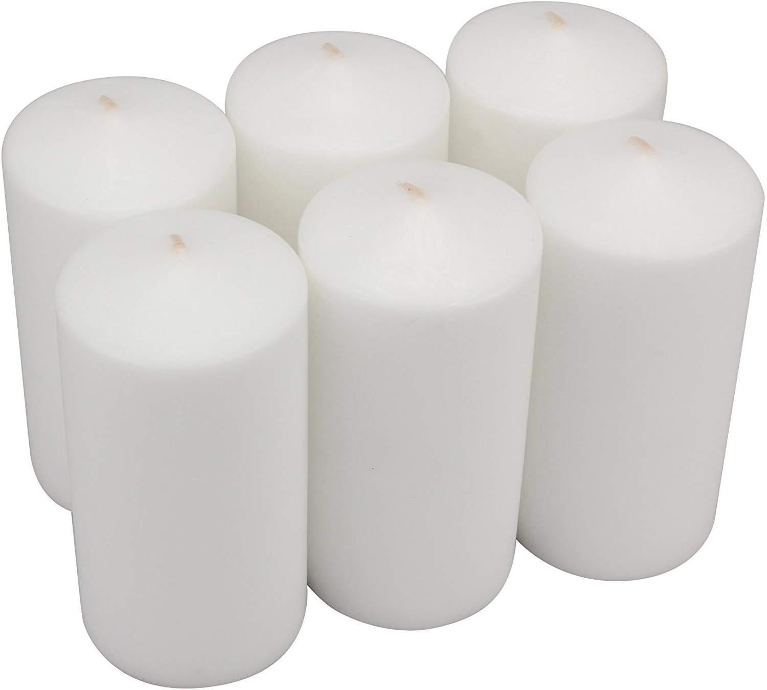 7 dias vela votiva white paraffin wax pillar candles from China candle factory