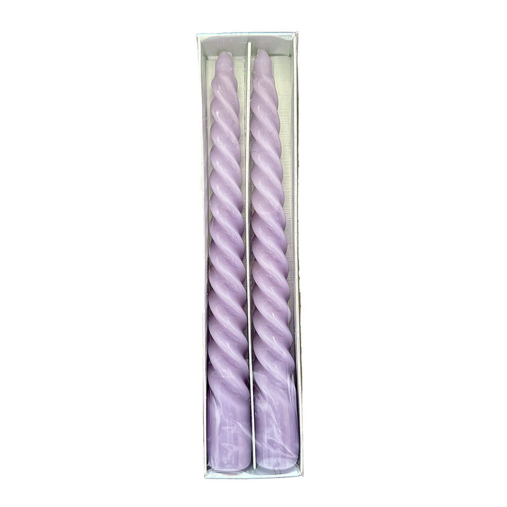 Candle Factory Taper Spiral Twisted Smokeless Dinner Table Wax Candles