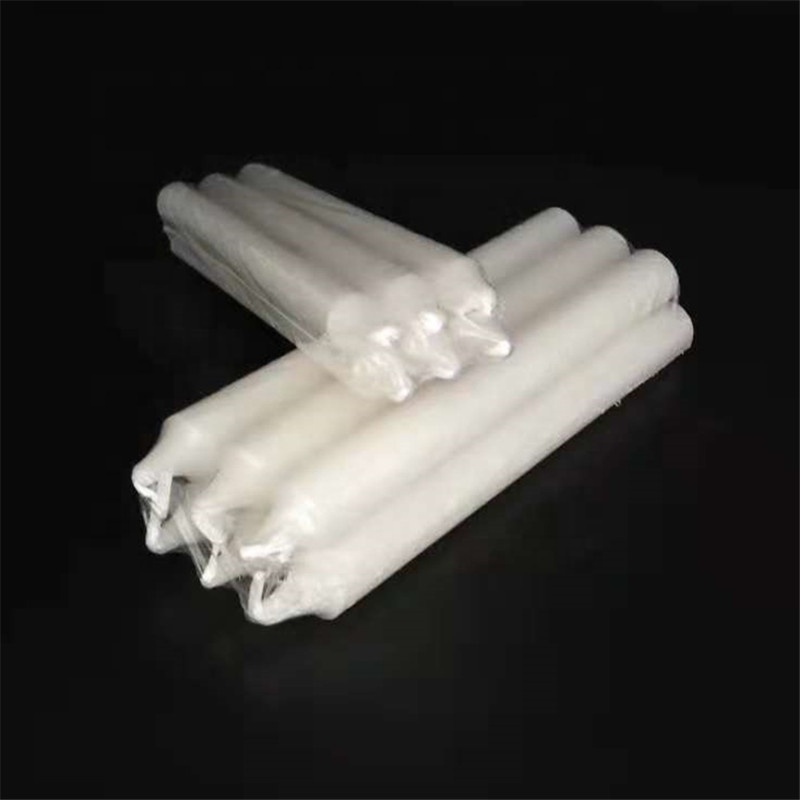 Paraffin wax white religious candle for church