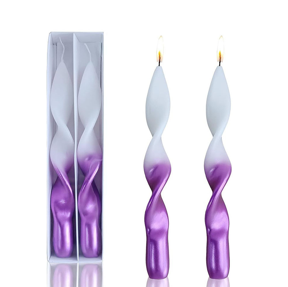 7 Hour Table Stick Wax Candle Luxury Decor Dinner Twisted Candles For Wedding Decorations Party