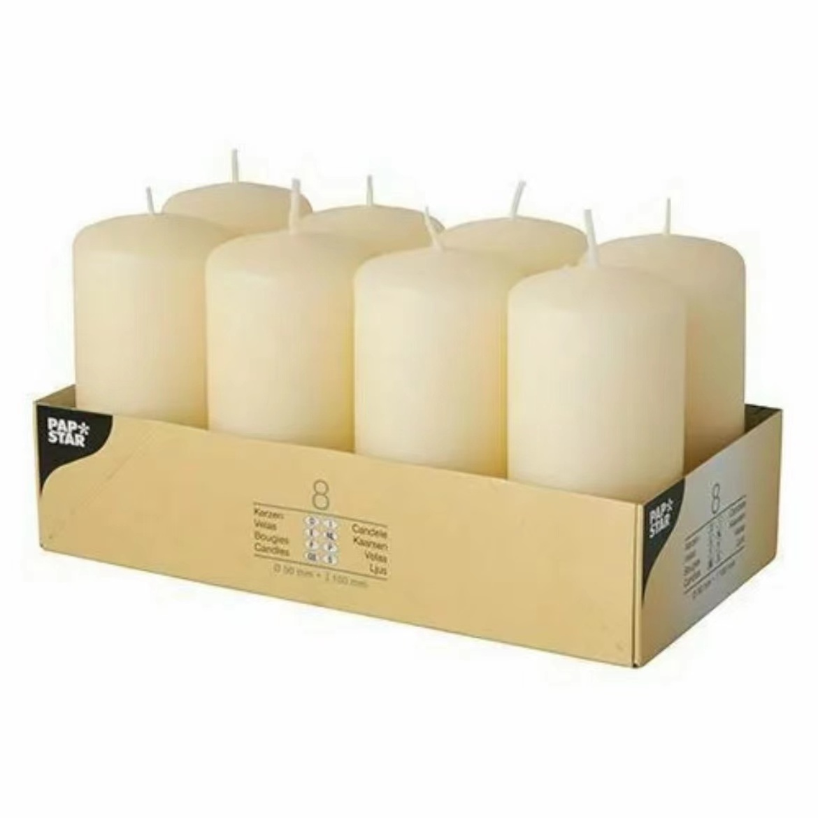 round pillar candles ivory wedding decor event church long burn time wax candle