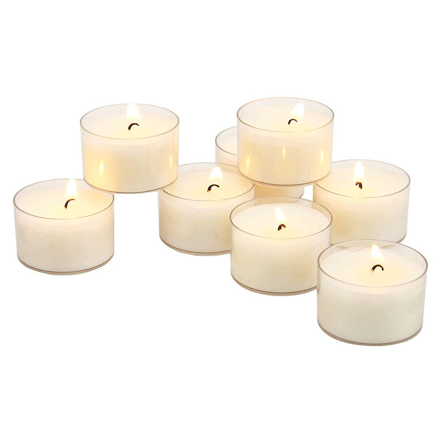 wholesale wax tealight candle decoration tea light candles in clear cup