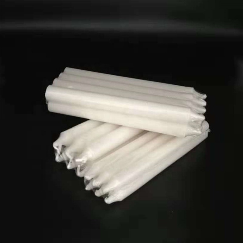 Paraffin wax white religious candle for church